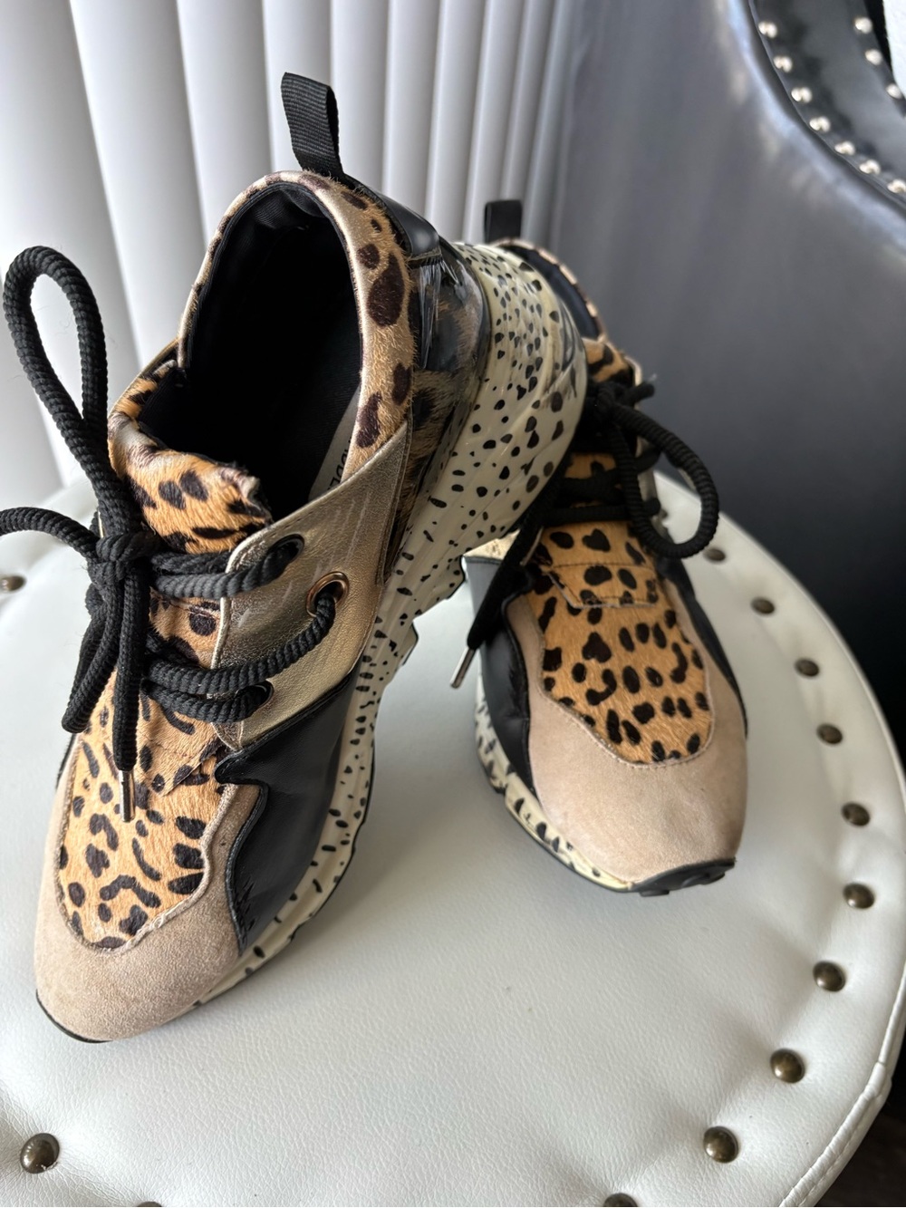 Steve Madden Leopard Print  Fashion Sneakers